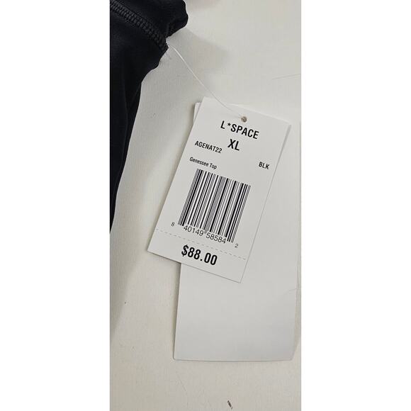 NWT L-Space one shoulder sz XL black minimalist basic crop top gym active NEW - Picture 5 of 8